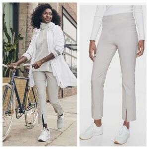 NWT Athleta Wander Slim Straight Crop pant 6T Tall galactic grey travel casual